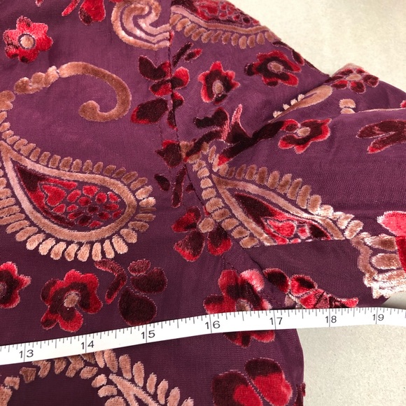 KAS Paisley Ashlyn Velvet Burnout Bomber Jacket XS - Picture 5 of 8